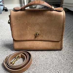 Vintage Coach 9870 Court Bag Tan RARE Color